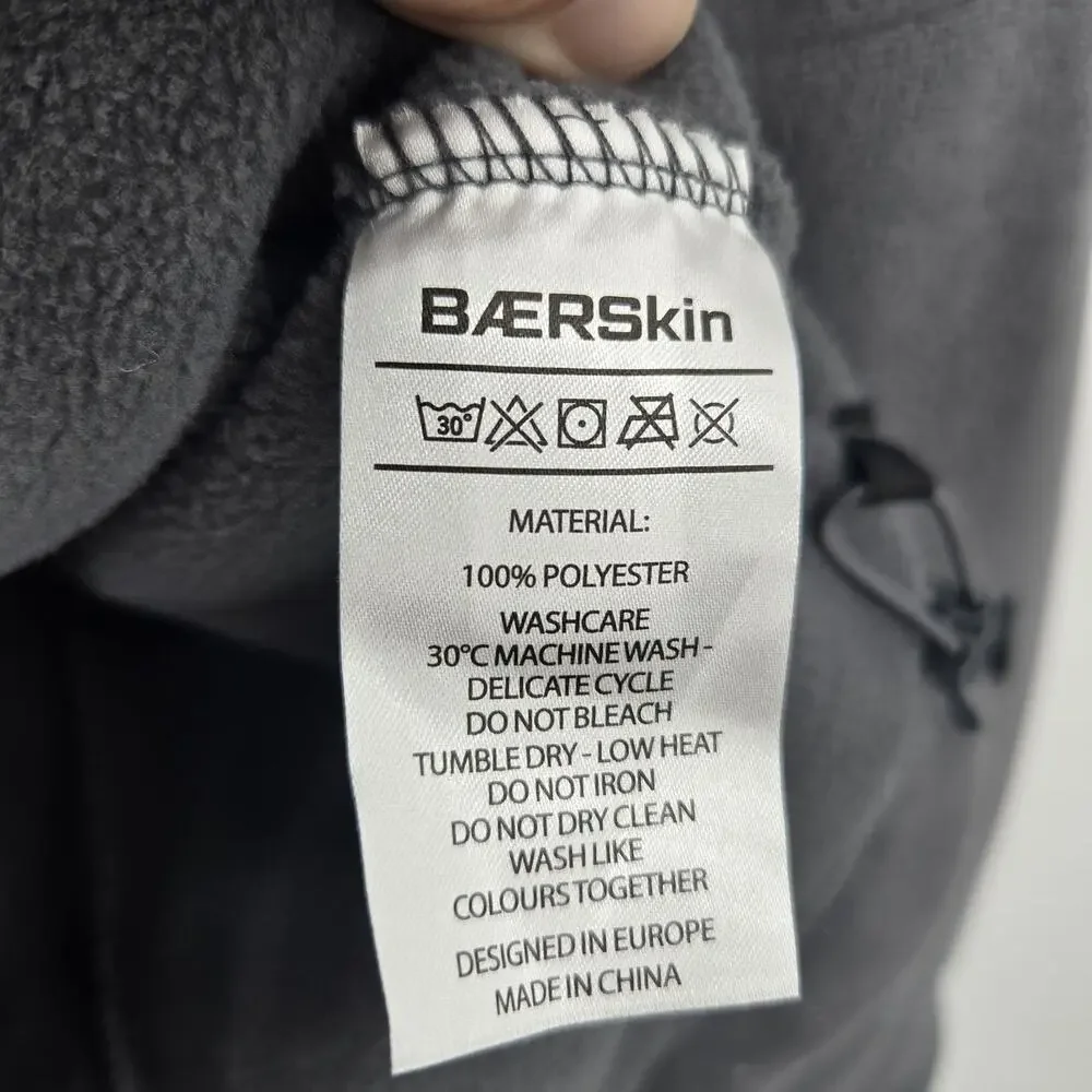 Bearskin Tactical Full Zip Hooded Fleece Jacket Gray Outdoors Hunting Size M